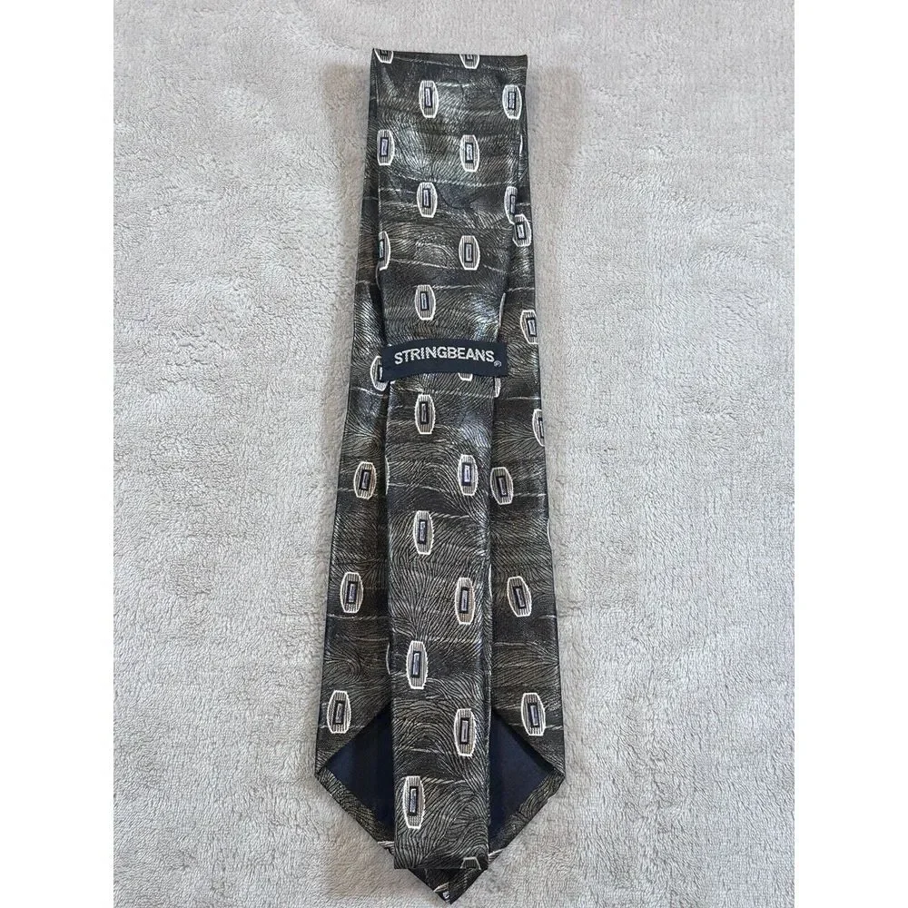 Stringbeans Men Neck Tie Classic Multicolor‎ Green 100% Polyester Made in USA